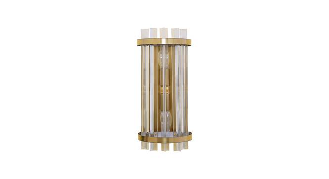 Tubular Brass Crystal Wall Light (Brass) by Urban Ladder - Front View Design 1 - 527656