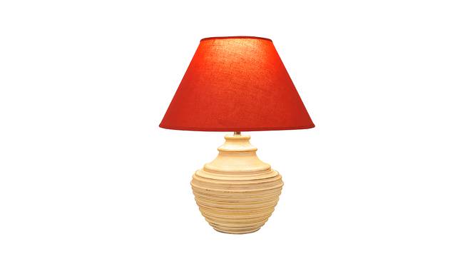 Everley White Wood Table Lamp (White) by Urban Ladder - Design 1 Full View - 527726