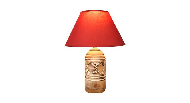 Storm Distress White Wood Table Lamp (Distress White) by Urban Ladder - Design 1 Full View - 527728