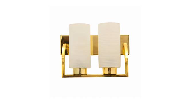 Jaida Shine Brass & White Metal Wall Light (Shine Brass & White) by Urban Ladder - Front View Design 1 - 527756