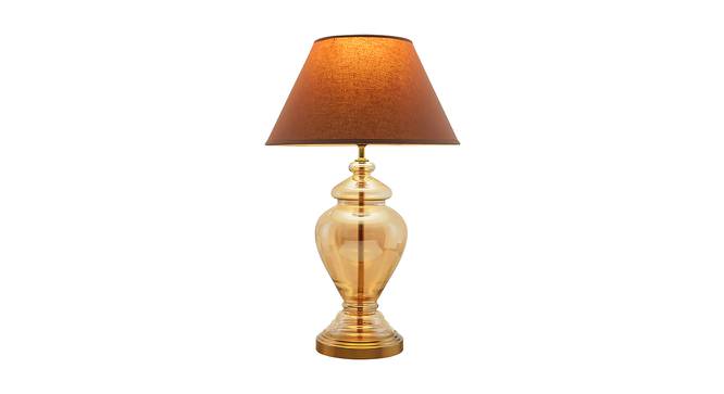 Cedric Gold & Amber Glass Table Lamp (Gold & Amber) by Urban Ladder - Design 1 Full View - 527833