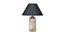Calligrapho Distress White Wood Table Lamp (Distress White) by Urban Ladder - Front View Design 1 - 527847