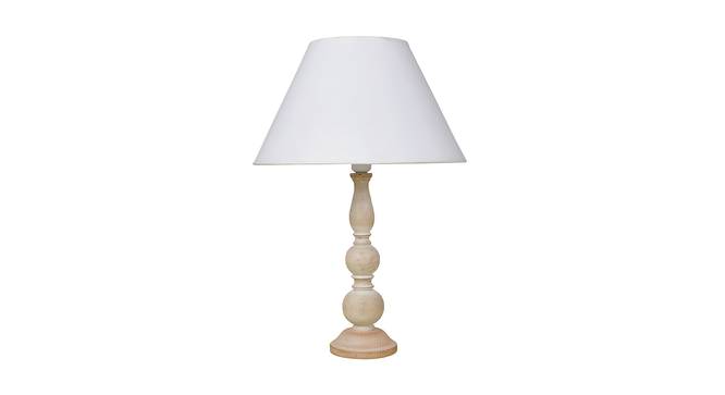 Patience Distress White Wood Table Lamp (Distress White) by Urban Ladder - Front View Design 1 - 527852