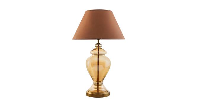 Cedric Gold & Amber Glass Table Lamp (Gold & Amber) by Urban Ladder - Front View Design 1 - 527853