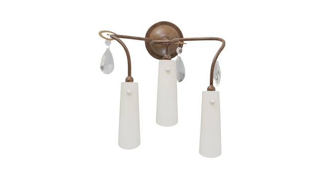 Eclipse Brown & White Metal Wall Light (Brown & White) by Urban Ladder - Front View Design 1 - 527863