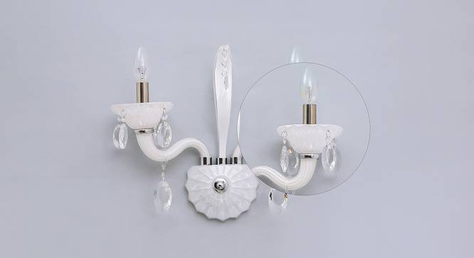 Francis White Metal Wall Light (White) by Urban Ladder - Front View Design 1 - 527864