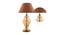 Cedric Gold & Amber Glass Table Lamp (Gold & Amber) by Urban Ladder - Cross View Design 1 - 527872