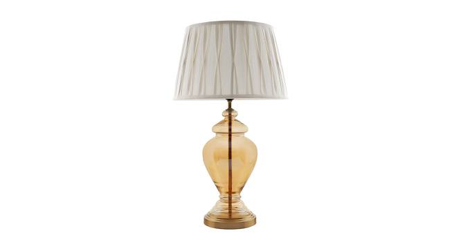 Hailee Gold & Amber Glass Table Lamp (Gold & Amber) by Urban Ladder - Front View Design 1 - 527949