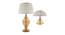 Hailee Gold & Amber Glass Table Lamp (Gold & Amber) by Urban Ladder - Cross View Design 1 - 527971