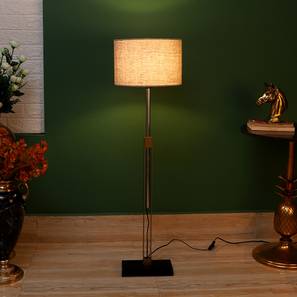 Antique Home Decor Design Alwin Brass Antique Linen Shade Floor Lamp (Antique Brass)