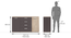 Julius Sideboard (Sonoma Oak and Cacao Super Matt Finish) by Urban Ladder - Design 1 Dimension - 528480