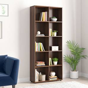 Bookshelf Design Darcia Engineered Wood Bookshelf in Rustik Walnut Finish (Rustic Walnut Finish, 2 x 5 Configuration)