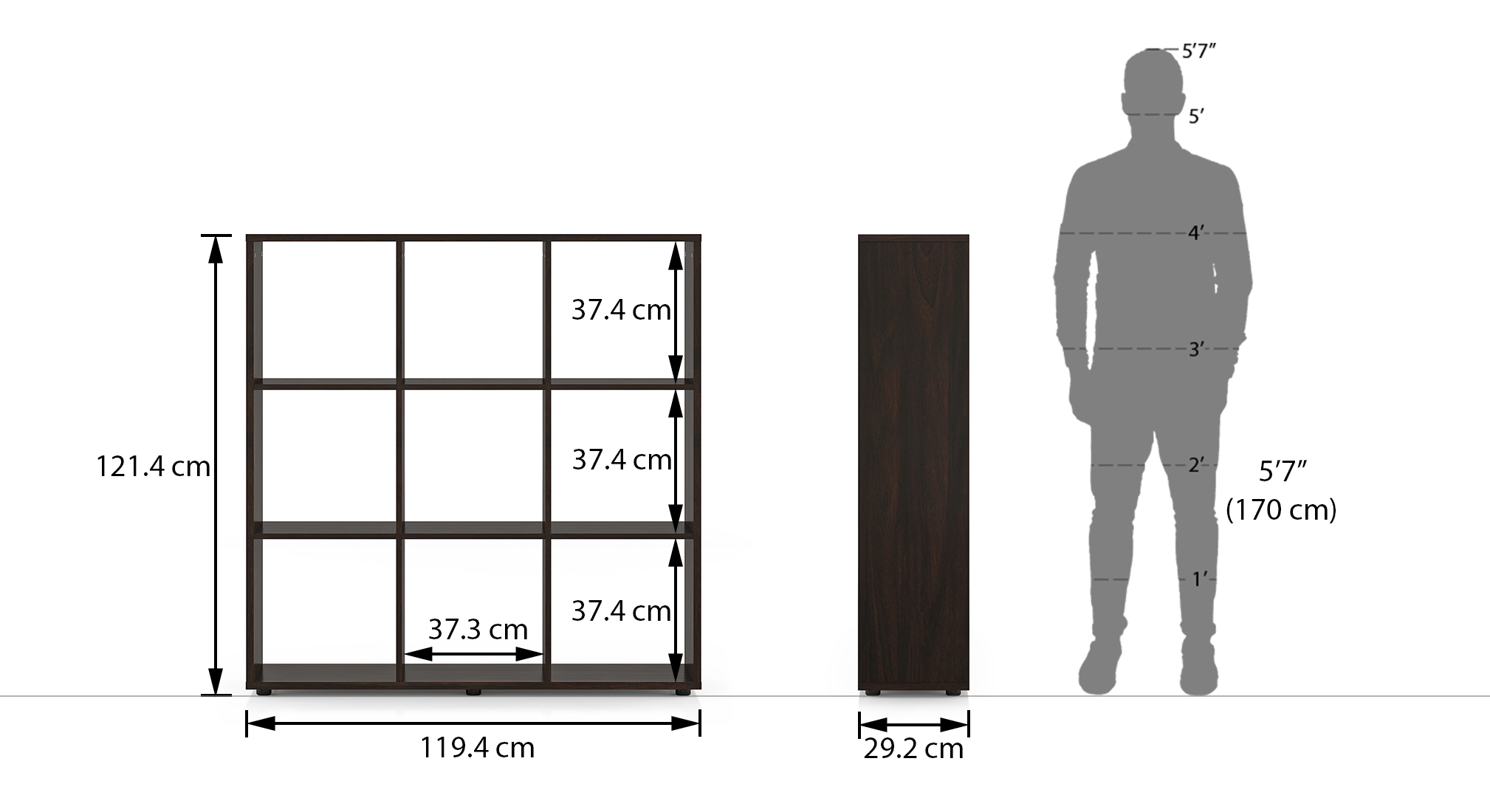 Armstrong bookshelf configuration3x3finishmoldau acacia 5