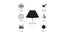 Elda Black Cotton Shade Table Lamp With Nickel Metal Base (Nickel & Black) by Urban Ladder - Cross View Design 1 - 528647