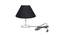 Gioia Black Cotton Shade Table Lamp With Nickel Metal Base (Nickel & Black) by Urban Ladder - Front View Design 1 - 528686