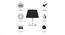 Gennaro Black Cotton Shade Table Lamp With Nickel Metal Base (Nickel & Black) by Urban Ladder - Cross View Design 1 - 528705