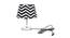 Rocko Black & White Cotton Shade Table Lamp With Nickel Metal Base by Urban Ladder - Front View Design 1 - 528760