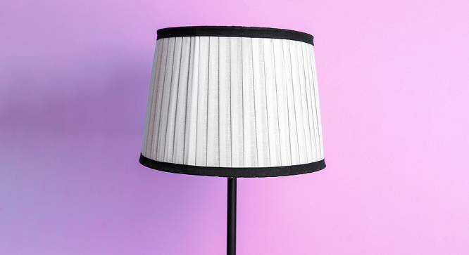 Paulina Drum Shaped Cotton Lamp Shade in White Colour (White) by Urban Ladder - Front View Design 1 - 528920