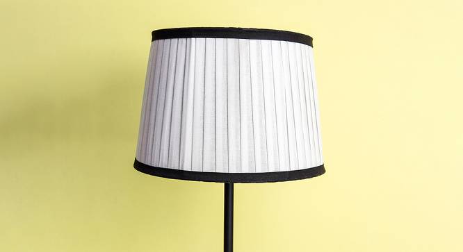 Kamilah Drum Shaped Cotton Lamp Shade in White Colour (White) by Urban Ladder - Front View Design 1 - 528921