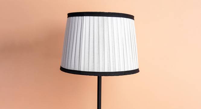 Amoura Drum Shaped Cotton Lamp Shade in White Colour (White) by Urban Ladder - Front View Design 1 - 528922
