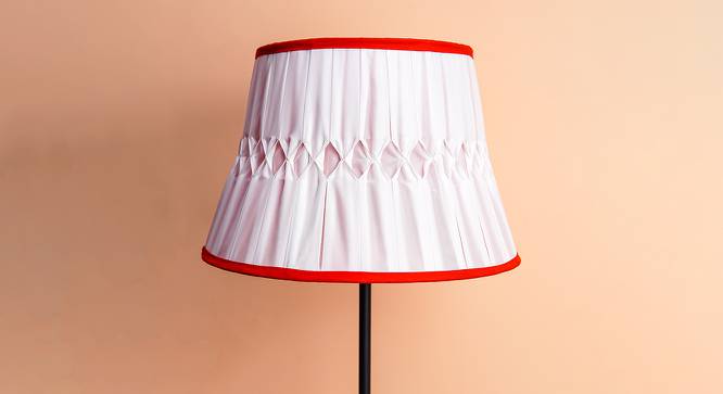 Nellie Drum Shaped Silk Lamp Shade in White Colour (White) by Urban Ladder - Front View Design 1 - 528928
