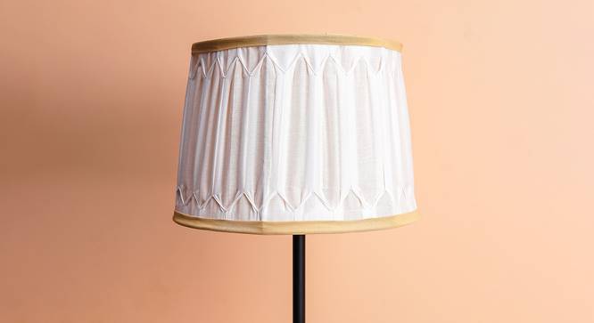 Yareli Empire Shaped Cotton Lamp Shade in White Colour (White) by Urban Ladder - Front View Design 1 - 528931