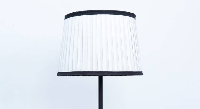 Paulina Drum Shaped Cotton Lamp Shade in White Colour (White) by Urban Ladder - Cross View Design 1 - 528934