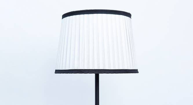Kamilah Drum Shaped Cotton Lamp Shade in White Colour (White) by Urban Ladder - Cross View Design 1 - 528935