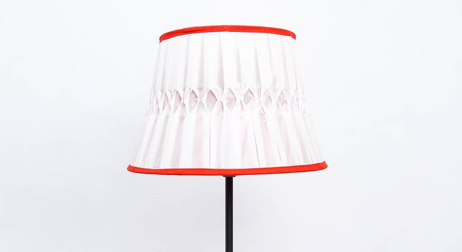 Annika Drum Shaped Silk Lamp Shade in White Colour (White) by Urban Ladder - Cross View Design 1 - 528940