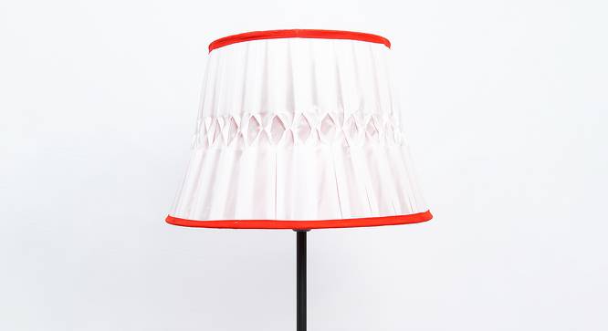 Nellie Drum Shaped Silk Lamp Shade in White Colour (White) by Urban Ladder - Cross View Design 1 - 528942