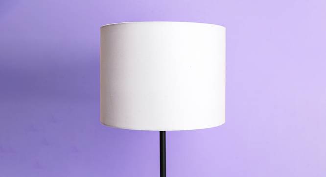 Halle Cylinder Shaped Cotton Lamp Shade in White Colour (White) by Urban Ladder - Front View Design 1 - 529000