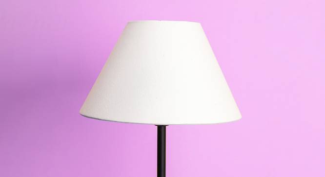 Arianna Coolie Shaped Cotton Lamp Shade in White Colour (White) by Urban Ladder - Front View Design 1 - 529002