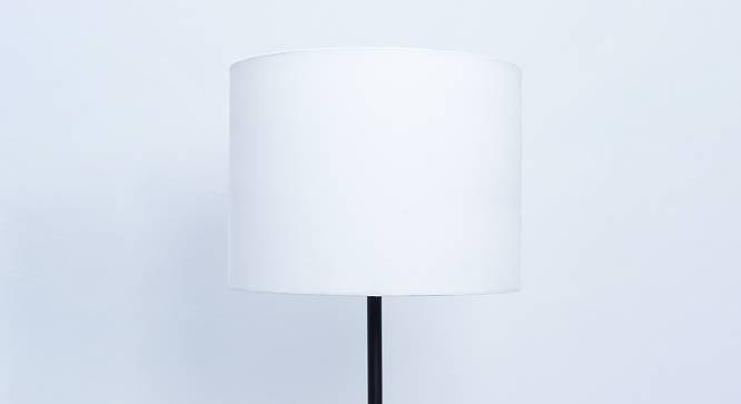 Fallon Cylinder Shaped Cotton Lamp Shade in White Colour (White) by Urban Ladder - Cross View Design 1 - 529015