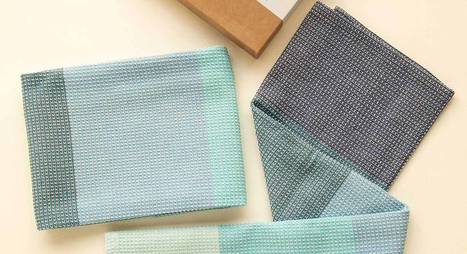 Preston Dish Towel - Set of 2 (Blue) by Urban Ladder - Cross View Design 1 - 529915