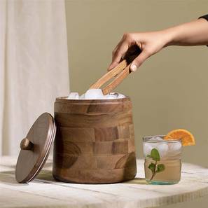 Barware Design Jamie Ice Bucket with Glass Insert (Brown)