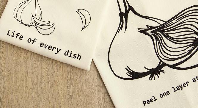 Kyrie Dish Towel - Set of 2 (White) by Urban Ladder - Front View Design 1 - 530003