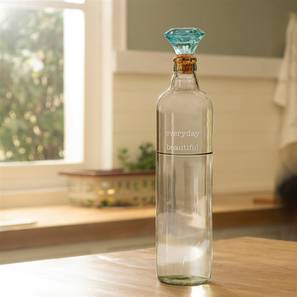 Glassware Design Nathanael Bottle with Glass Stopper (Clear)