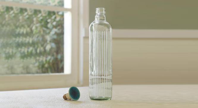 Ray Glass Bottle with Ceramic Stopper (Clear) by Urban Ladder - Cross View Design 1 - 530216