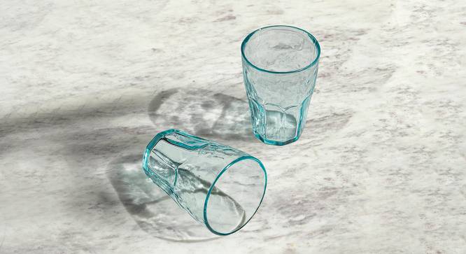 Augustine Glass - Set of 2 (Light Blue) by Urban Ladder - Front View Design 1 - 530307