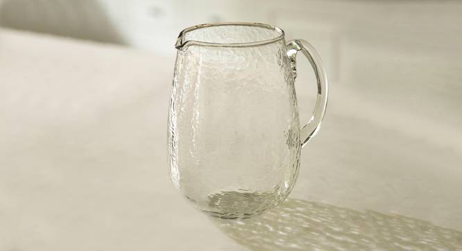 Carmelo Jug with Wooden Lid (Clear) by Urban Ladder - Front View Design 1 - 530311