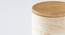 Ramon Jar with Wooden Lid (Beige) by Urban Ladder - Front View Design 1 - 530410