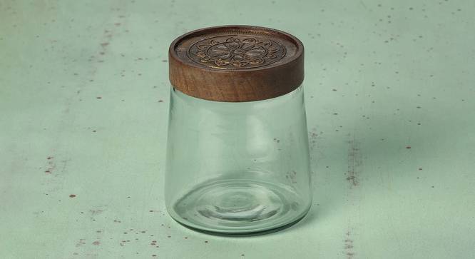 Briar Jar with LiD (Clear) by Urban Ladder - Front View Design 1 - 530607