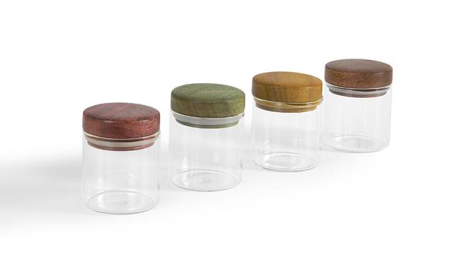 Westin Jar With Wooden Lid (Multicolor) by Urban Ladder - Cross View Design 1 - 530655