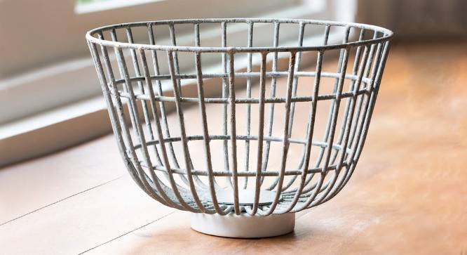 Hugh Basket (Grey) by Urban Ladder - Front View Design 1 - 530680