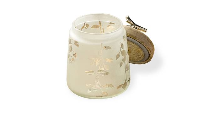 Caspian Jar with Wooden Lid (White) by Urban Ladder - Front View Design 1 - 530681