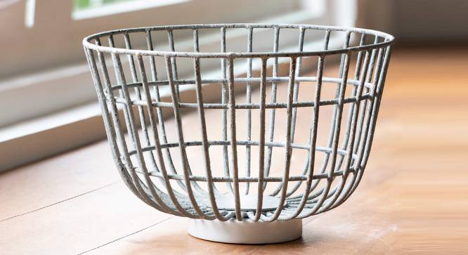 Musa Basket (Grey) by Urban Ladder - Front View Design 1 - 530765