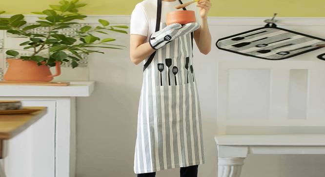 Peter Apron (White) by Urban Ladder - Cross View Design 1 - 530878