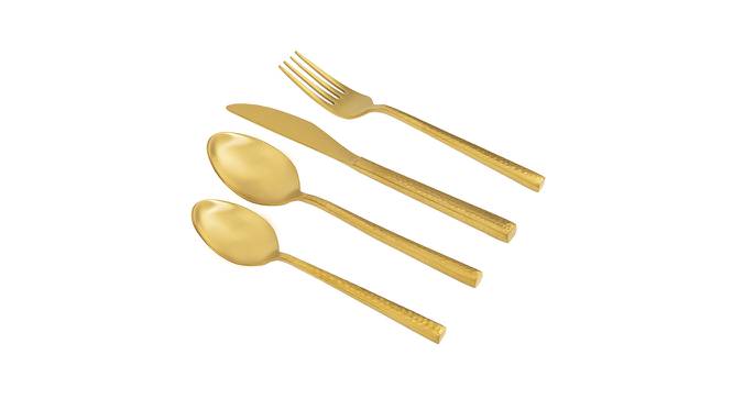 Cesar Cutlery - Set of 4 (Gold) by Urban Ladder - Front View Design 1 - 530969