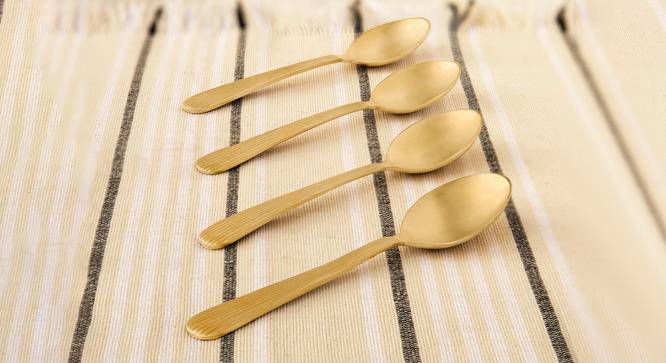 Darius Table Spoon - Set Of 4 (Antique Gold) by Urban Ladder - Front View Design 1 - 531019
