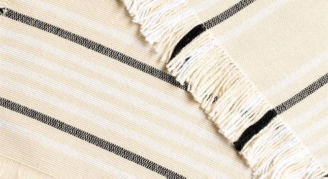 Guillermo Beige Solid Cotton 19.7 x 15.7 inches Table Runner (Beige) by Urban Ladder - Front View Design 1 - 531098